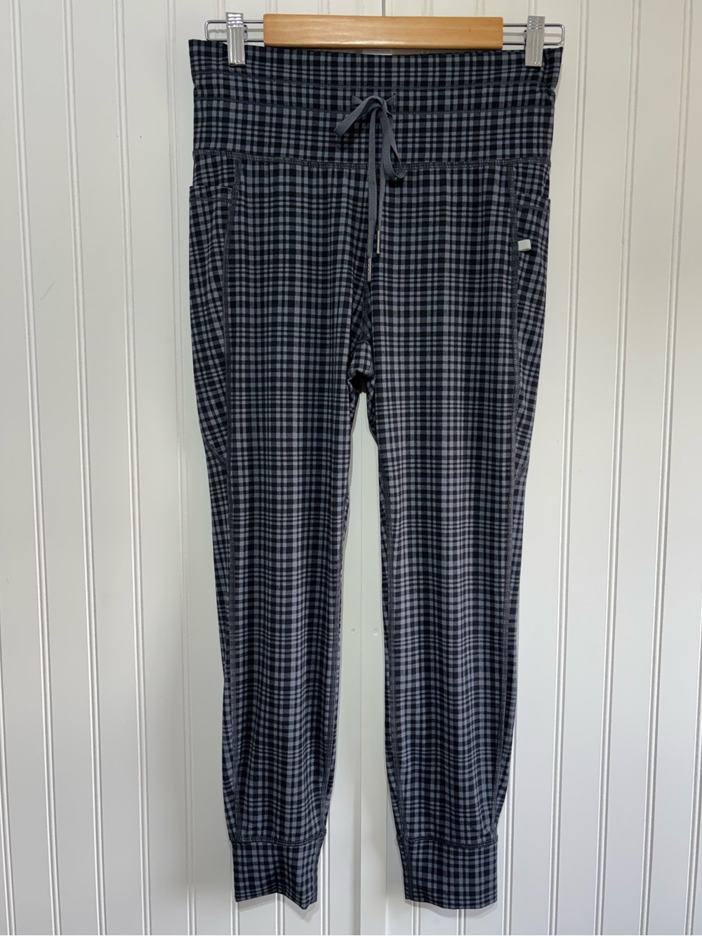 Halara UltraSculpt Check Plaid High Waist Drawstring Yoga Crop Leggings L - Picture 4 of 15
